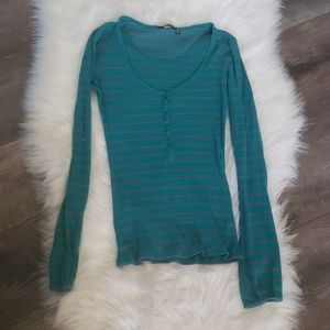 Hurley striped long sleeve top XS
